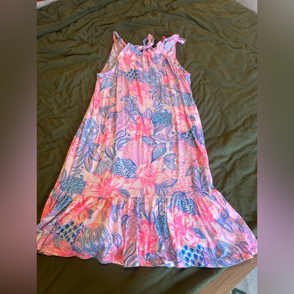 EUC Lilly Pulitzer swing dress I think print is snappy turtle 🐢 🩷 - Picture 2 of 6